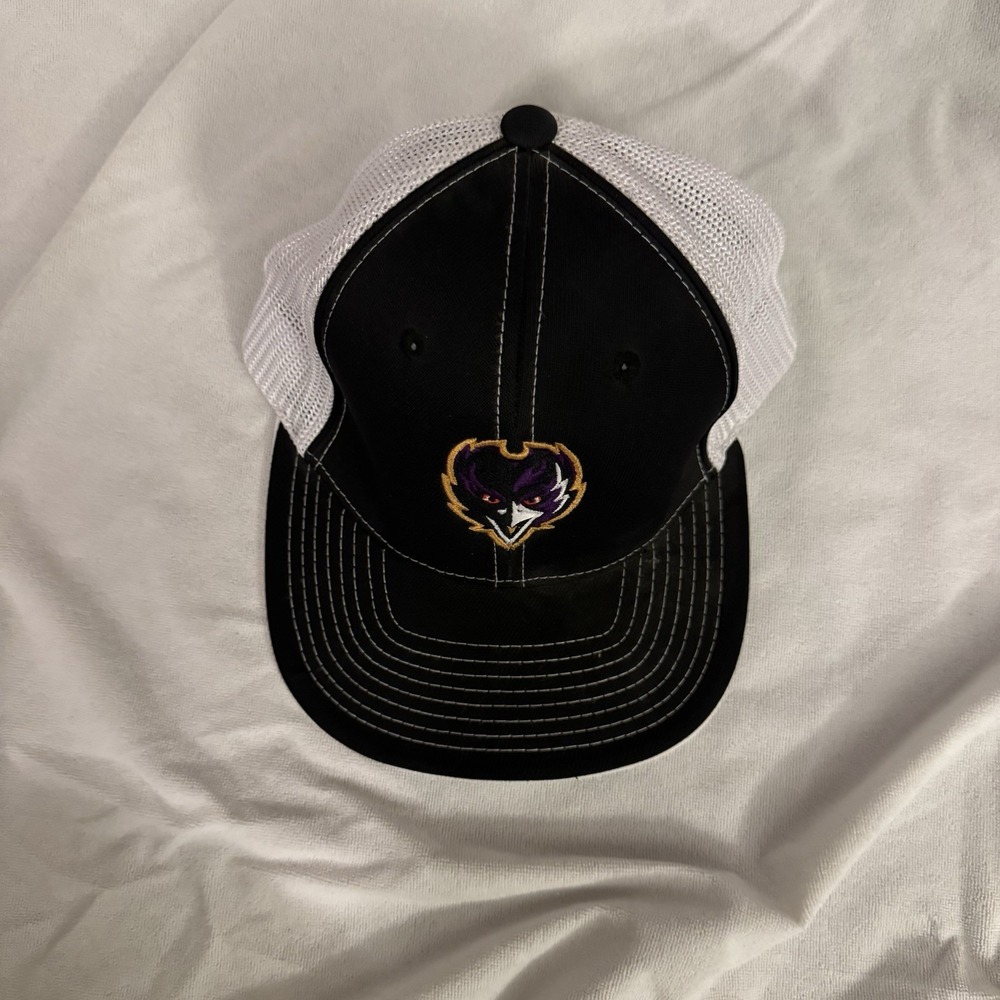 Ravens Embroidered Baseball Hat Black/White Baltimore, Pacific Headwear SM/MD